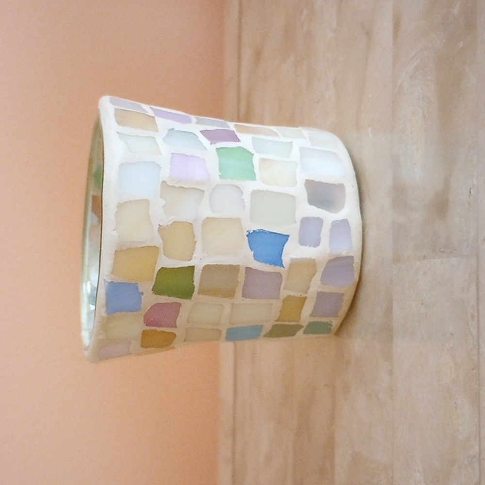 Small Candle Holder Cream & Pastels